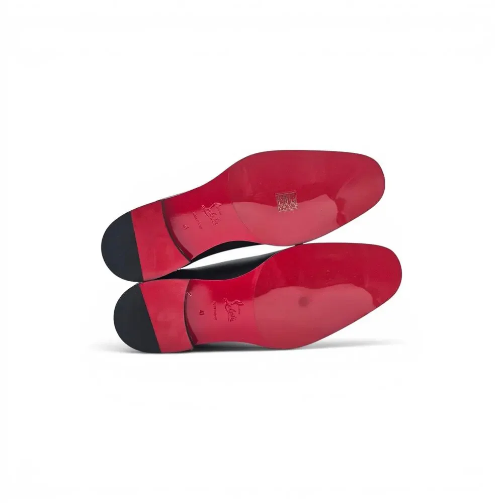 Christian Louboutin Greggo Leather Oxford Shoes Black EU 41 US 8 - $1050